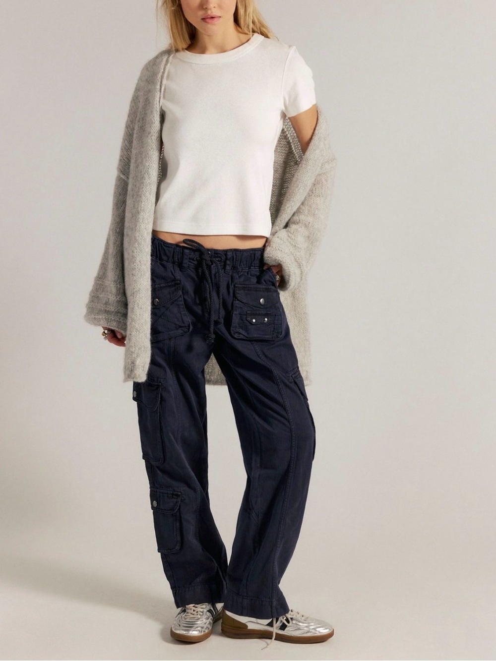 Free People black Cargo Track Pants for Women